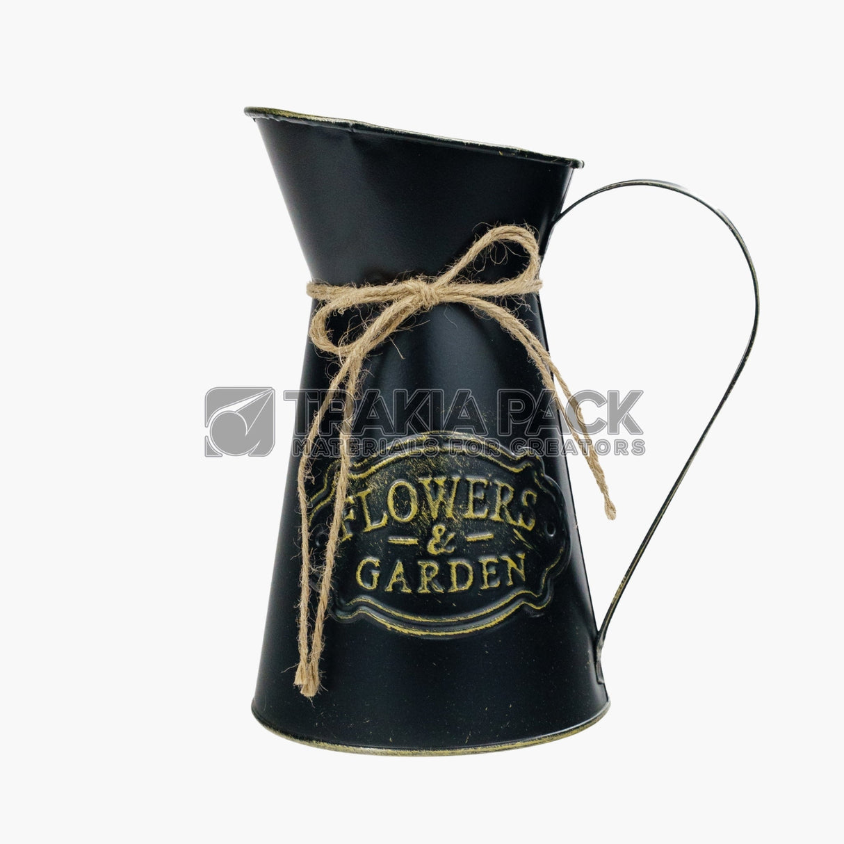 Метална лейка 10х20см - черна