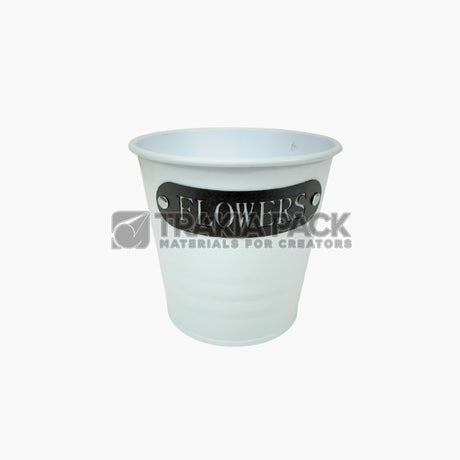Метална кофичка Flowers - 10х9см