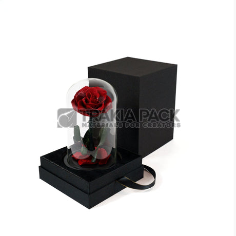 Вечна роза в стъкленица с луксозна кутия - 22х14см