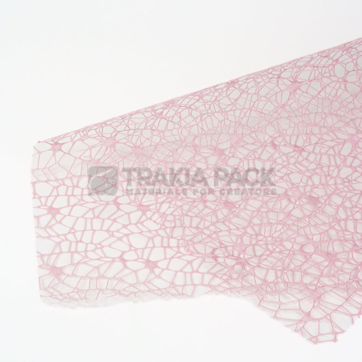 Мрежа едра дантела на пакет 10бр/50х67см - розова