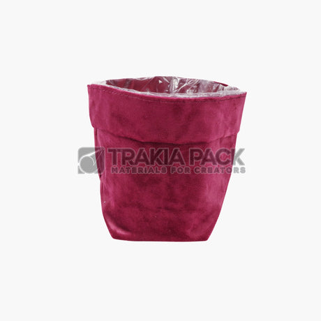 Торбичка велурена 18х23х13см - бордо