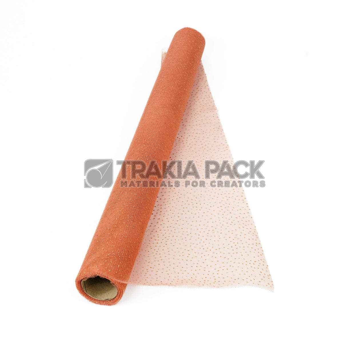 Ролка мрежа с брокат 50см//4,5м - оранжева