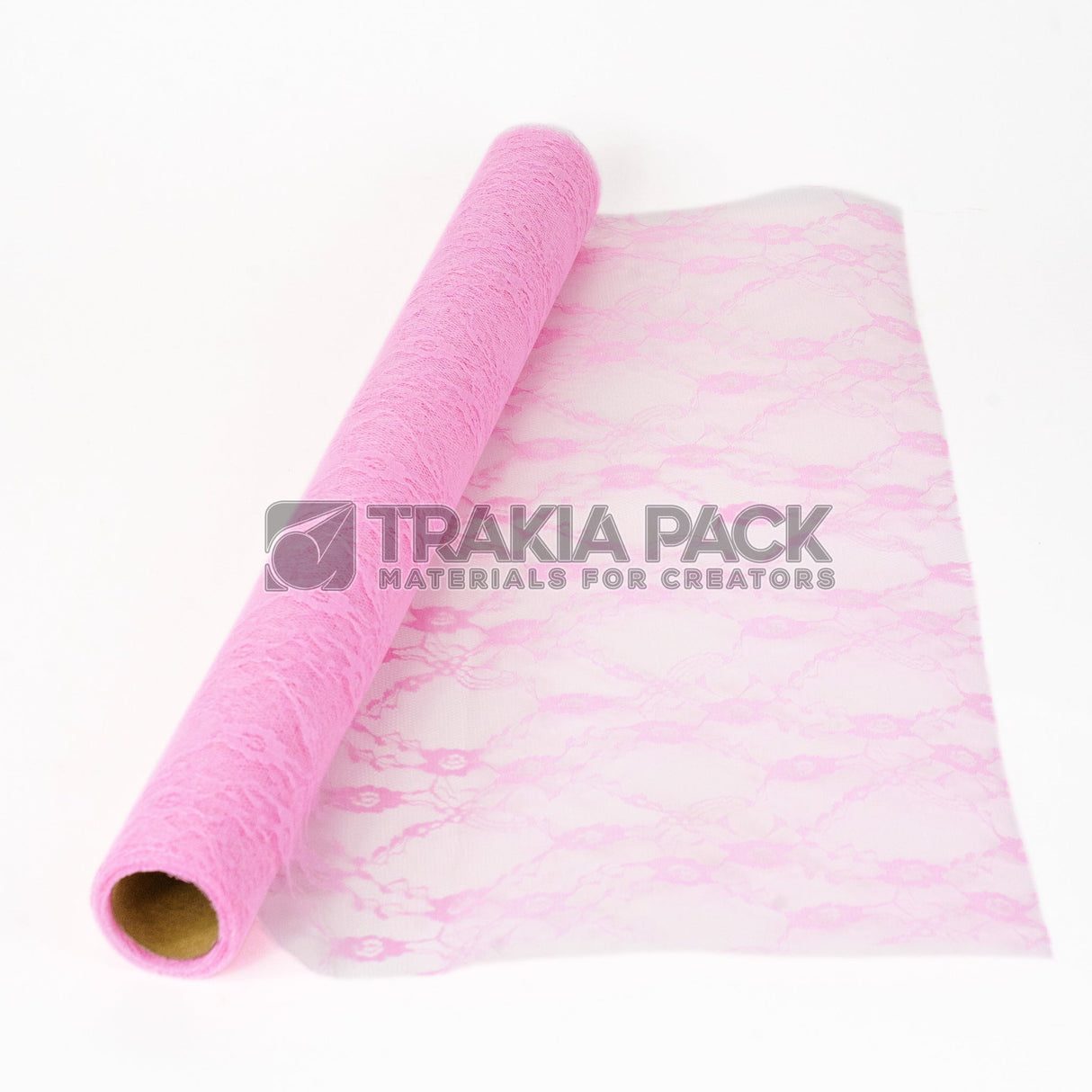 Ролка мрежа на розички перде 50см/4,5м - розова