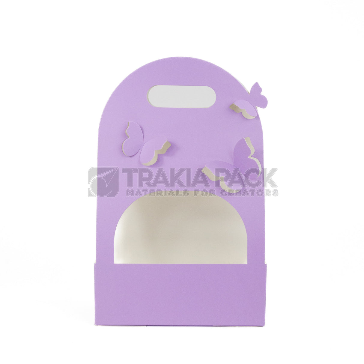 Хартиени чантички с пеперуди 10бр/20х8х32см - лилави