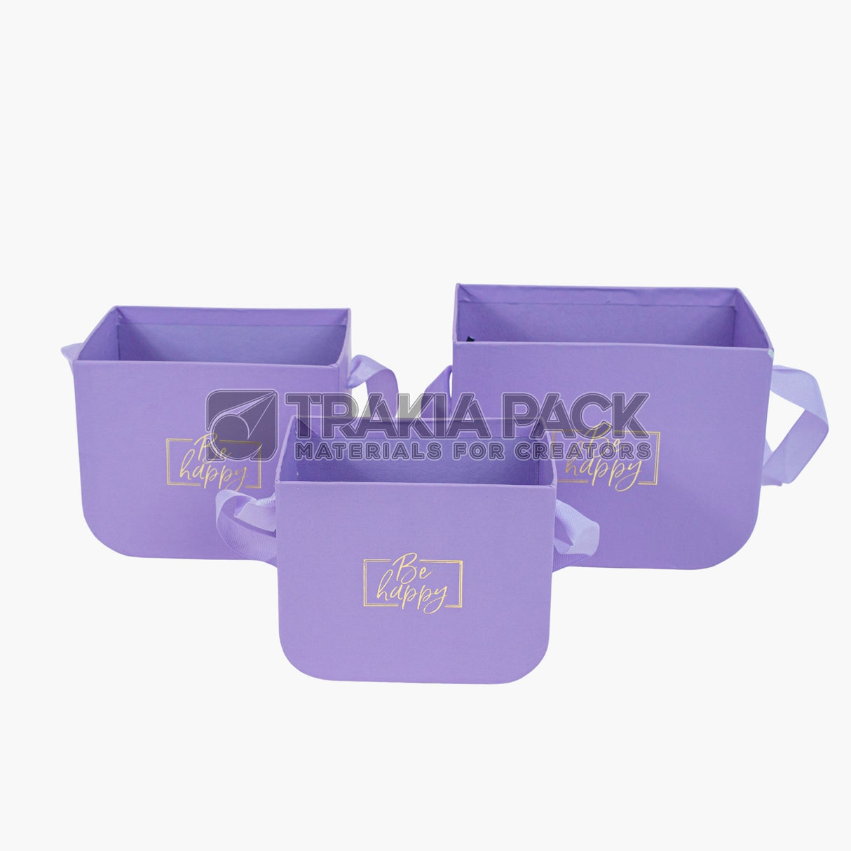 Кутии без капак 3бр/14х11х11см - лилави