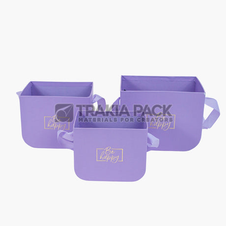 Кутии без капак 3бр/14х11х11см - лилави