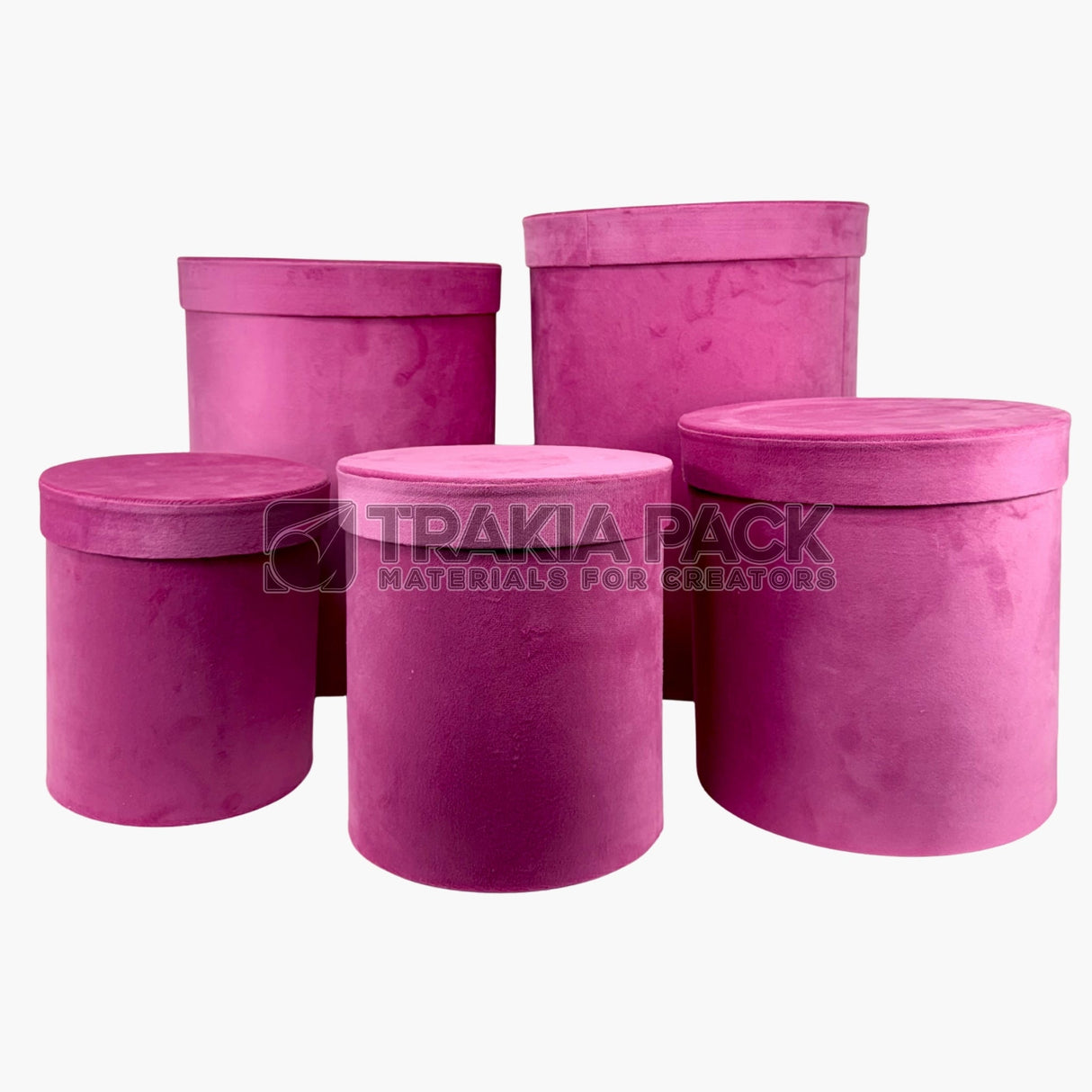 Велурени кутии - 5бр/30х40см - розови