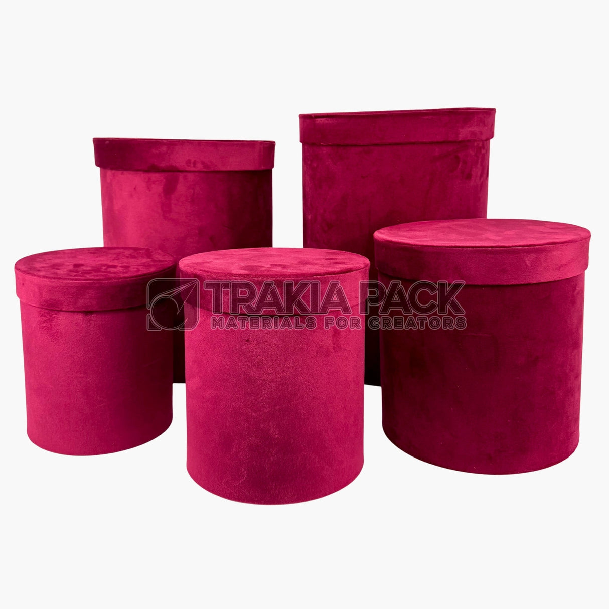 Велурени кутии - 5бр/30х40см - бордо