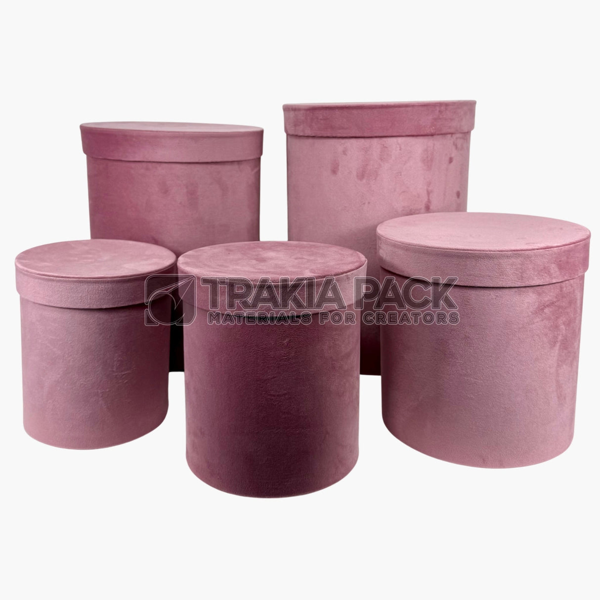 Велурени кутии - 5бр/30х40см - пепел от рози