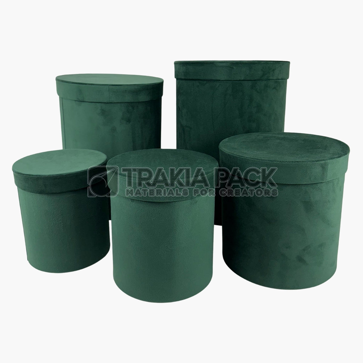 Велурени кутии - 5бр/30х40см - зелени