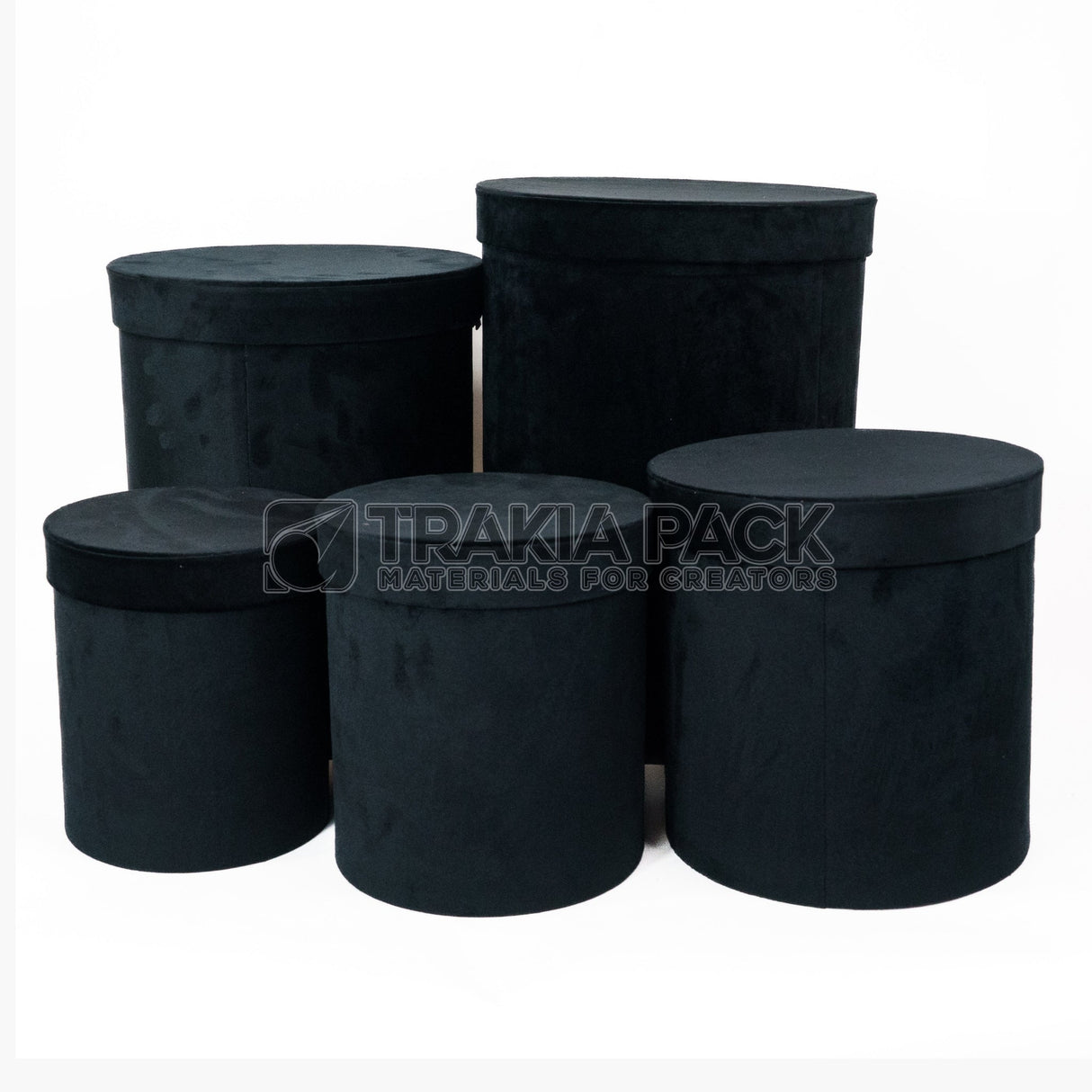 Велурени кутии - 5бр/30х40см - черни