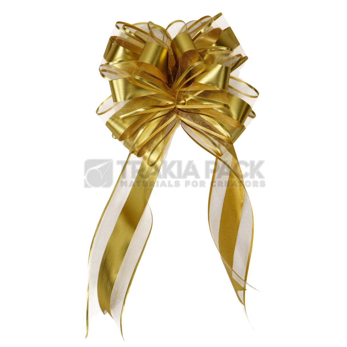 Големи панделки В - 10бр/6,4х170см - златни