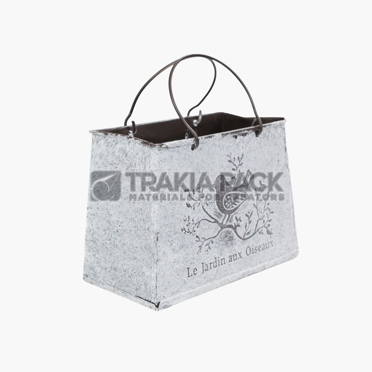 Метална чанта птица средна 17х14х19см