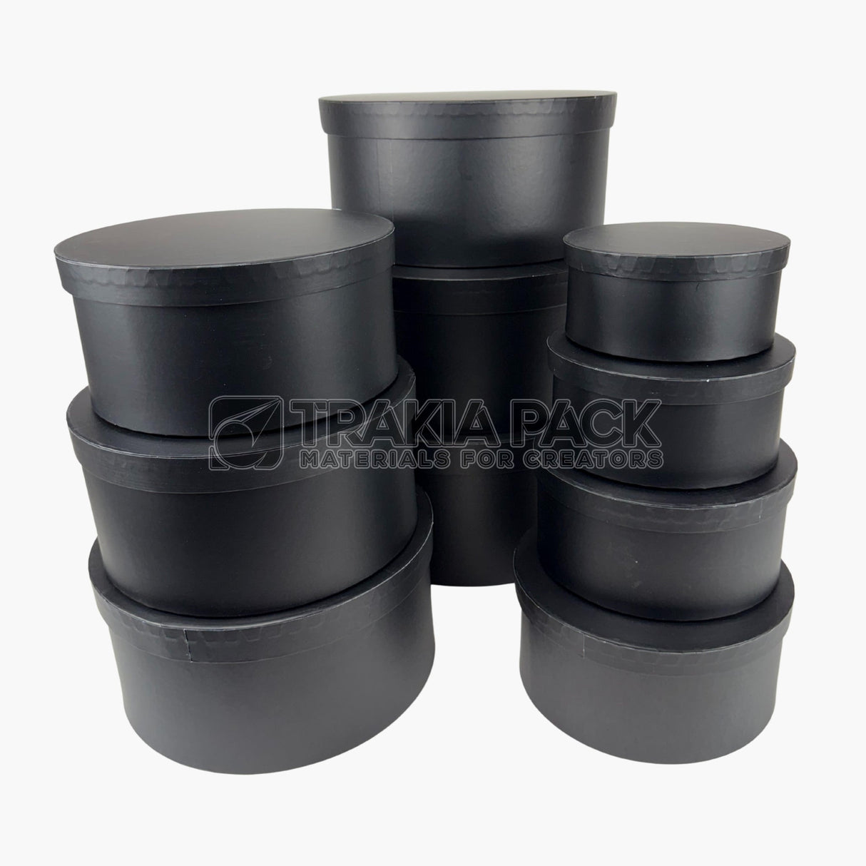 Обли кутии плоски 10бр/35х17см - черни