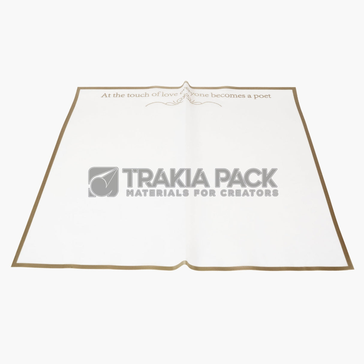 Целофан едноцветен с надписи и кант 58х58/ 20бр - бял