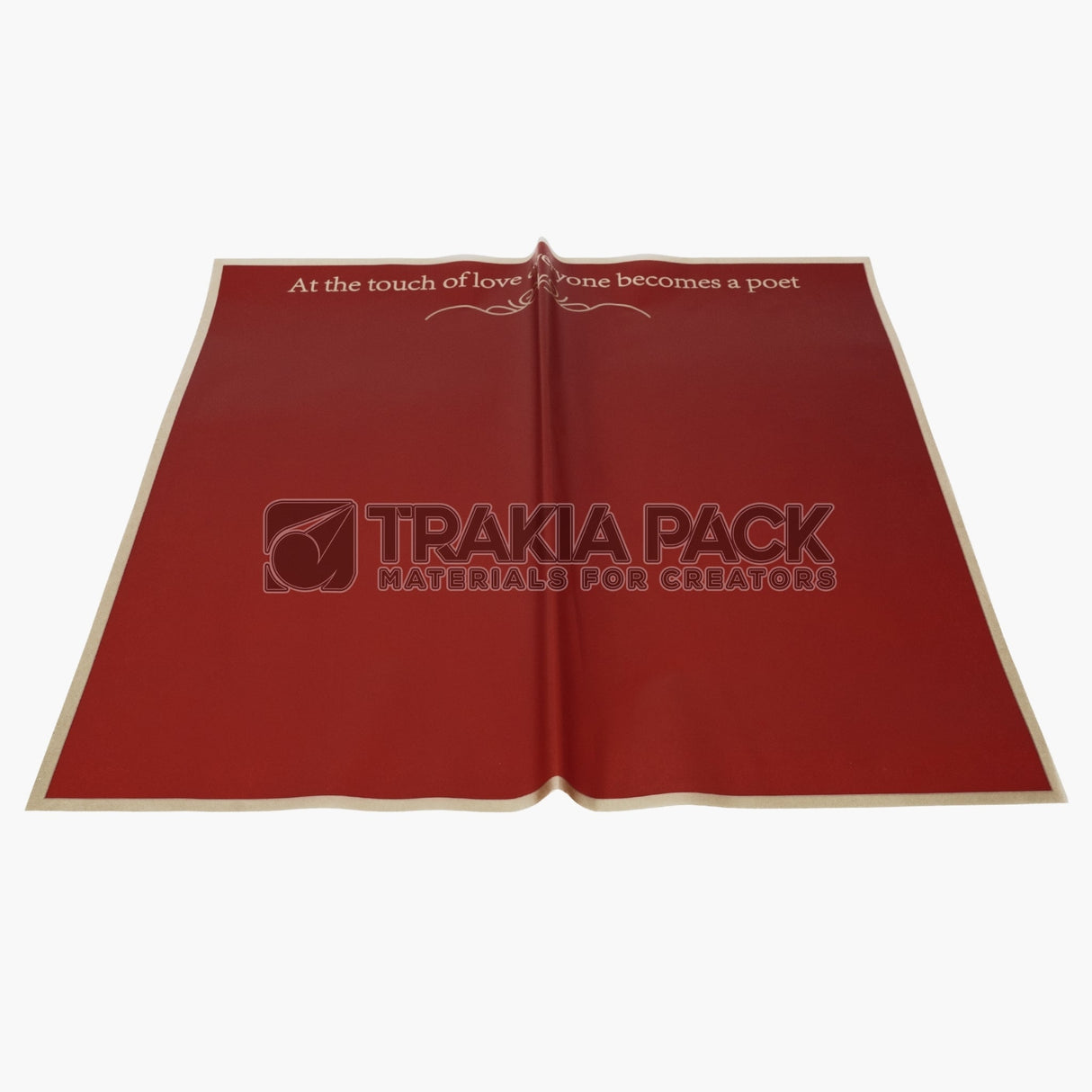 Целофан едноцветен с надписи и кант 58х58/ 20бр - бордо