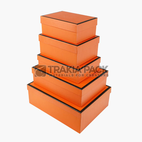 Кутии оранжеви правоъгълни 5бр