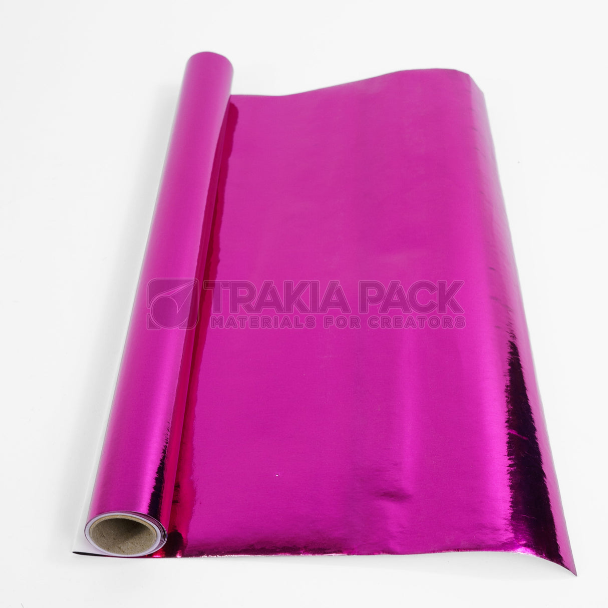 Хартия металик/ холограмна ролка - 43х270см - циклама