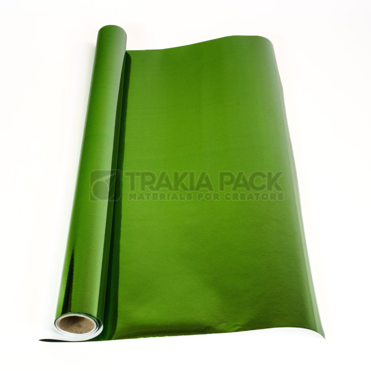 Хартия металик/ холограмна ролка - 43х270см - зелена