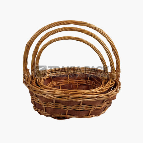 Кошници елипса 3бр/37х30см - двуцветни