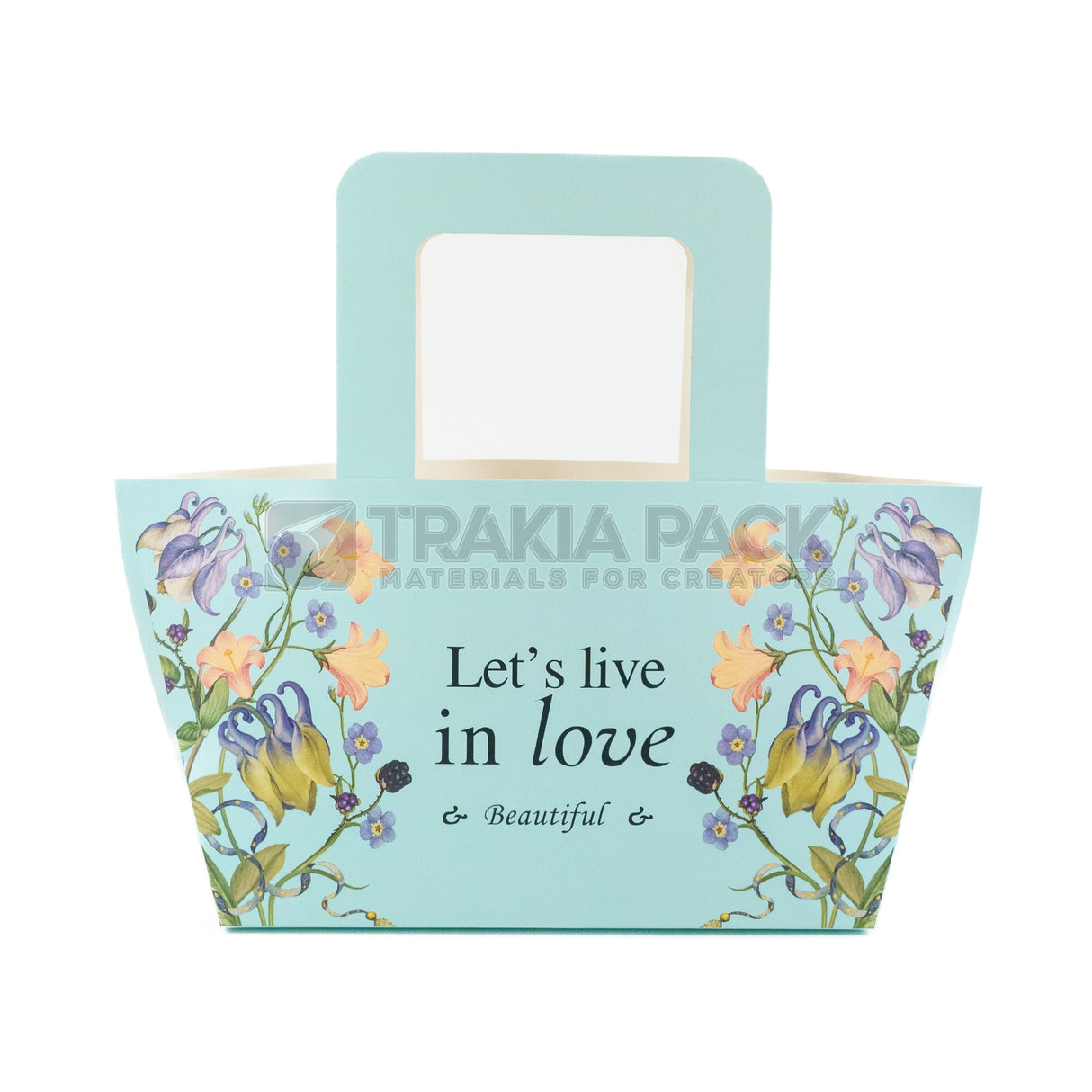 Хартиени чантички с надписи 5бр/28х8х14см - сини