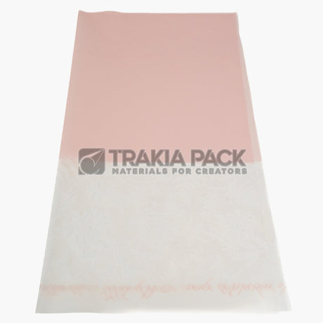 Целофан с прозорец с шарка - 58х58см/ 20бр - розов