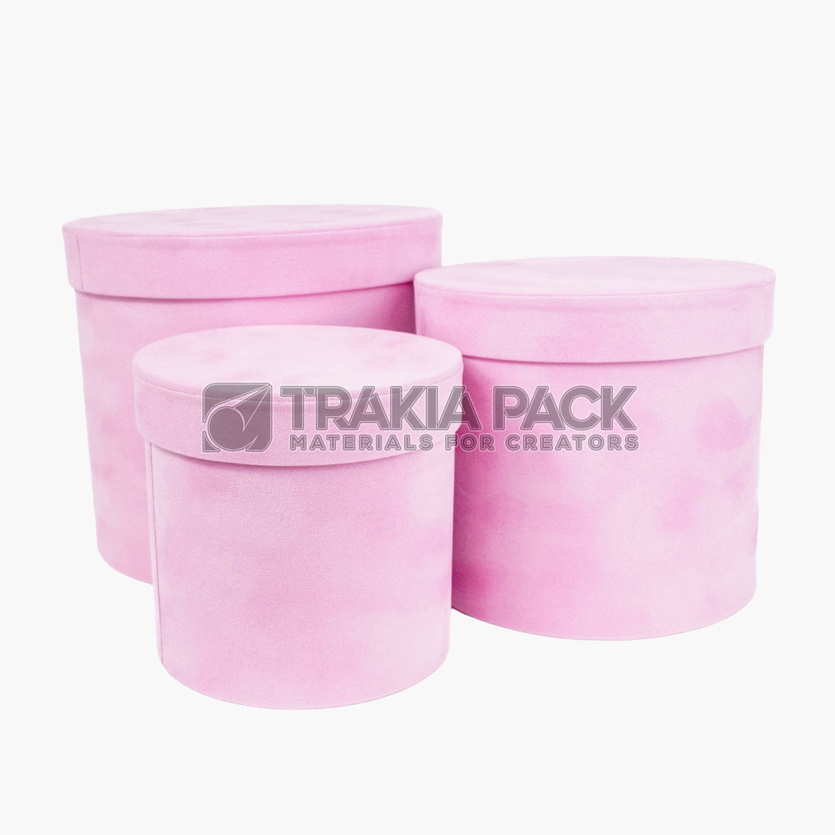 Велурени кутии 3бр/23х20см - светло розови