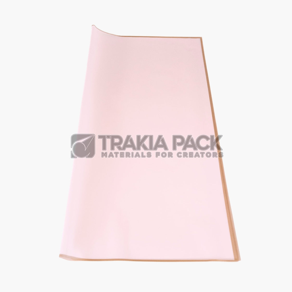 Целофан със златен кант - 58х58см/ 20бр - бебешко розово