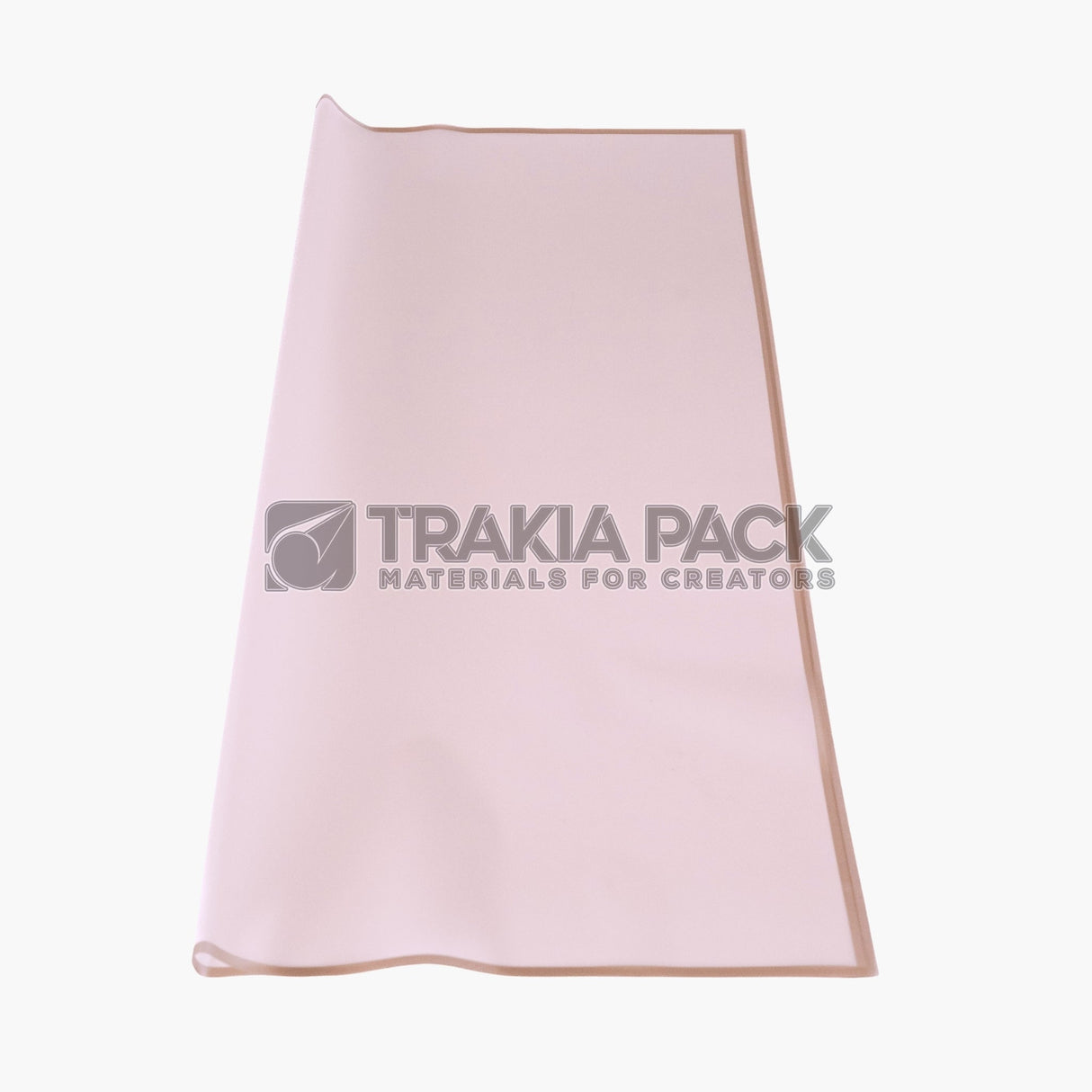 Целофан със златен кант - 58х58см/ 20бр - светло розово