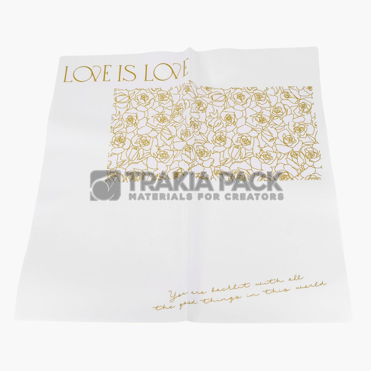 Целофан с надпис Love is love - 58х58см/20бр - бял