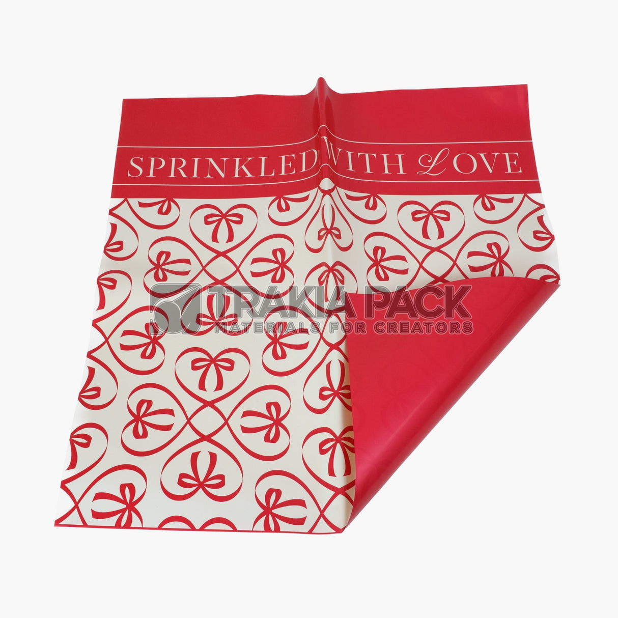 Целофан Sprinkled with love - 57х57см/20бр - червен