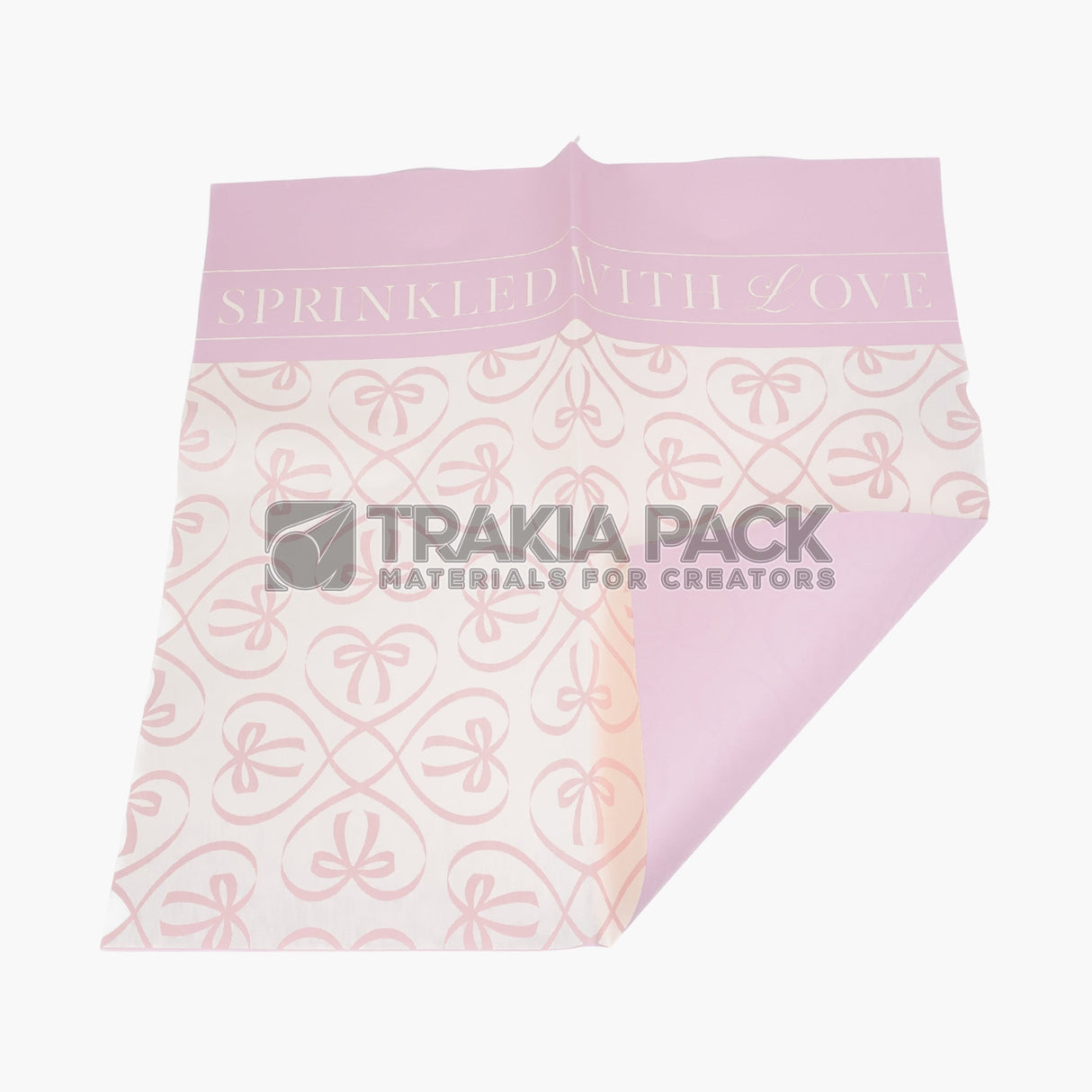 Целофан Sprinkled with love - 57х57см/20бр - бебешко розово