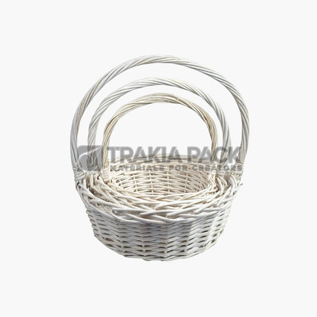 Кошници средни 3бр/33см - бели