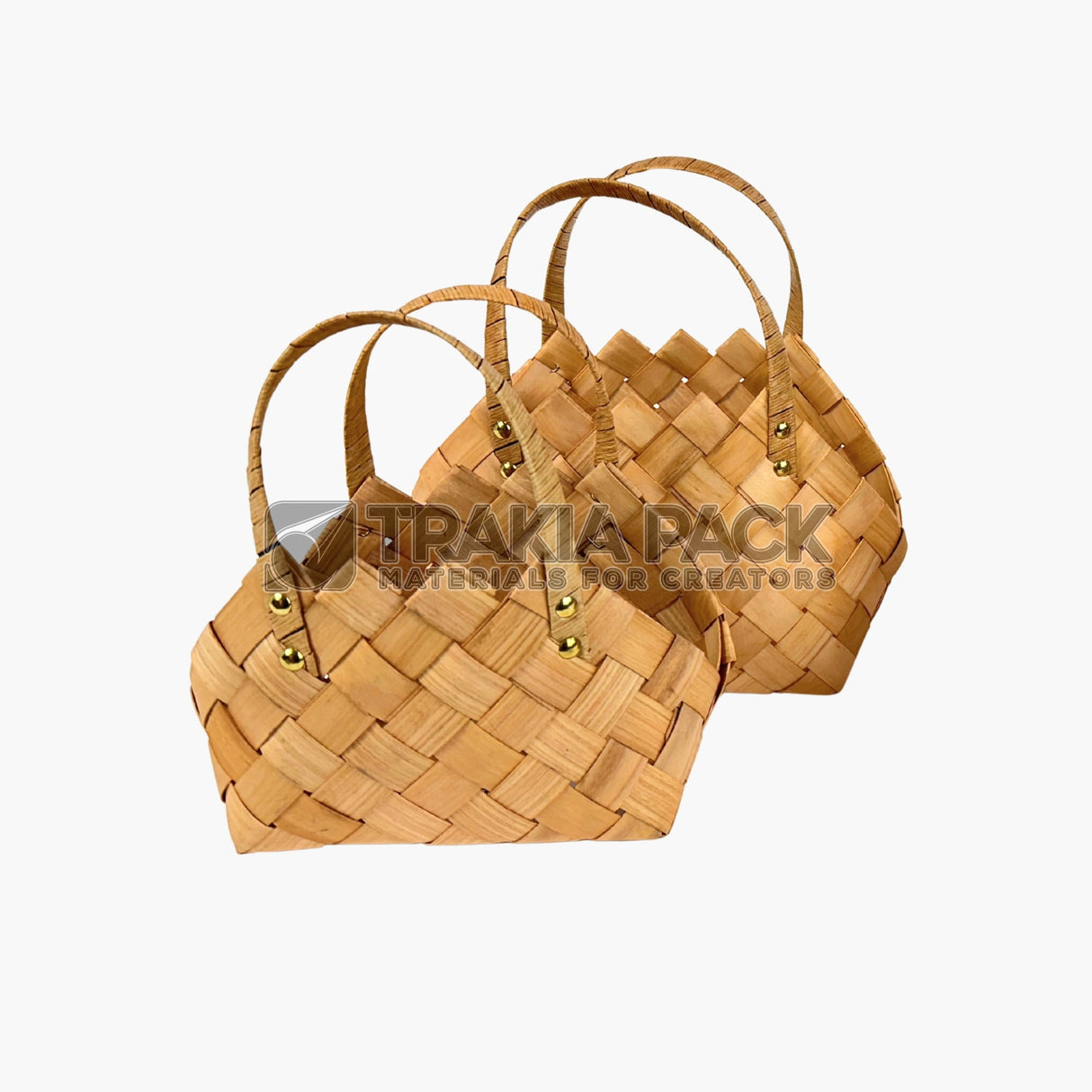 Плетени чанти 2бр/29см- натурални