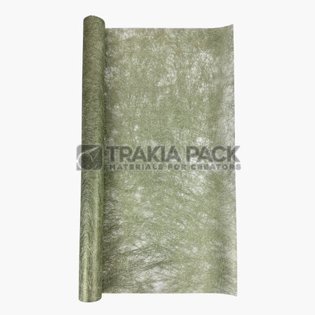 Луксозна опаковка металик на ролка - 60см/9м - зелена