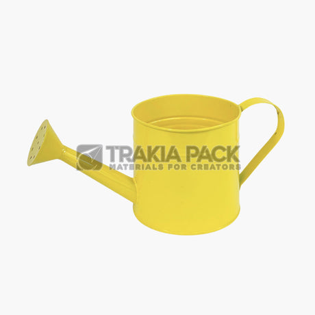 Метална лейка за аранжировка - 22х8,5х8,5см - жълта