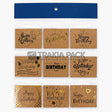 Картички BIRTHDAY GOLD сет средни/ 54бр - 12х8,5см