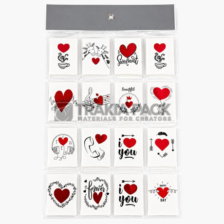Картички LOVE HEARTS сет/ 128бр - 6,7x9,4см