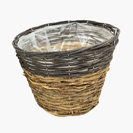 Кошница двуцветна - 25х20см - сива