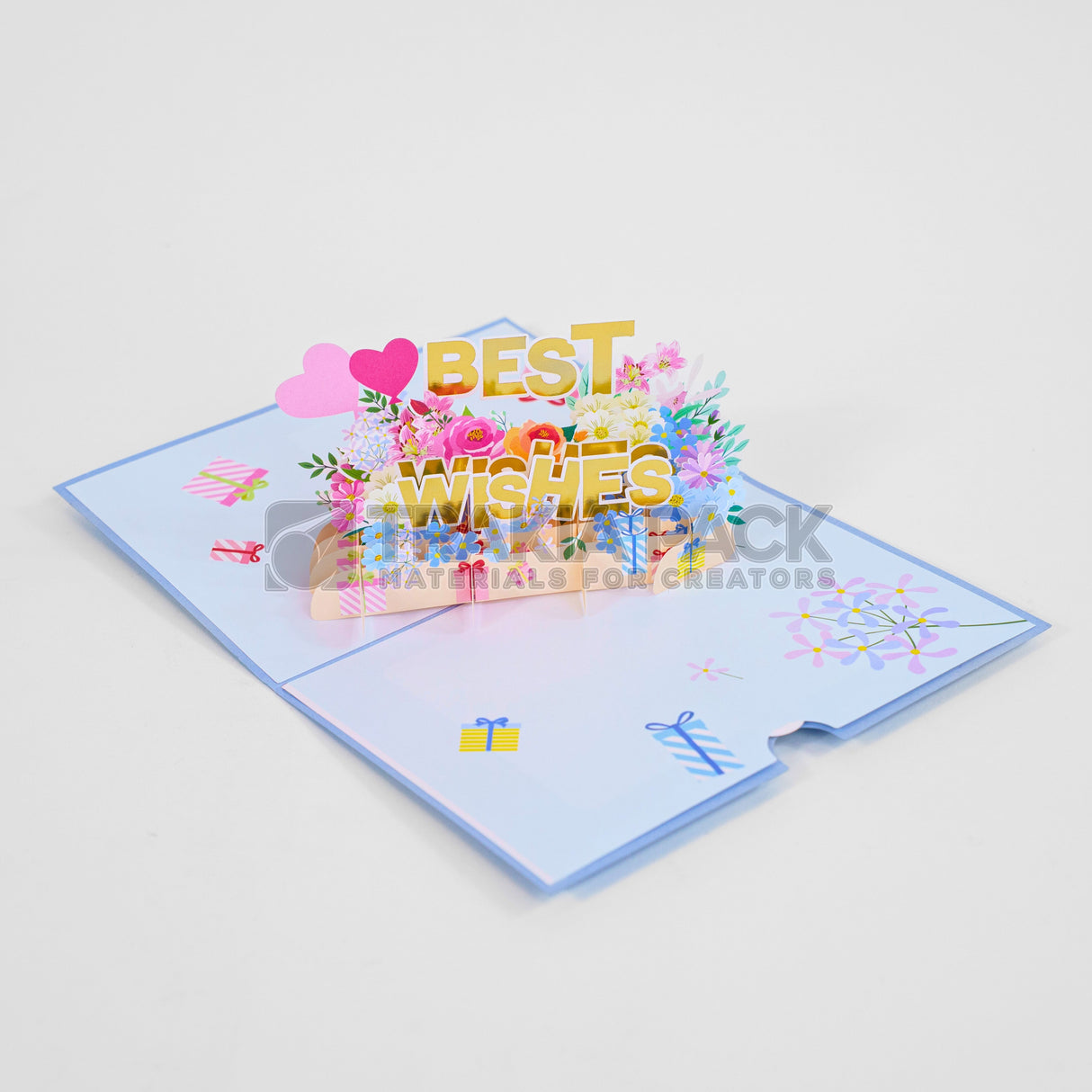 Картичка пожелания 3Д - 3бр